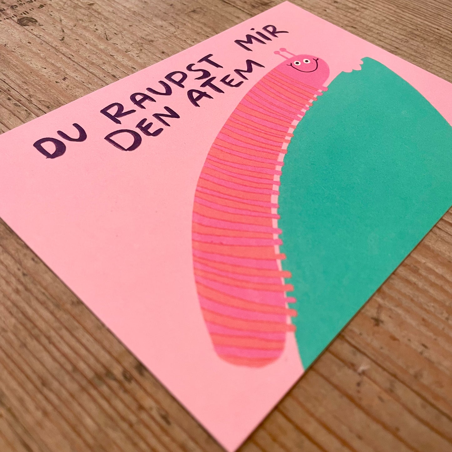 Postkarte Slinga //du raupst mir den atem