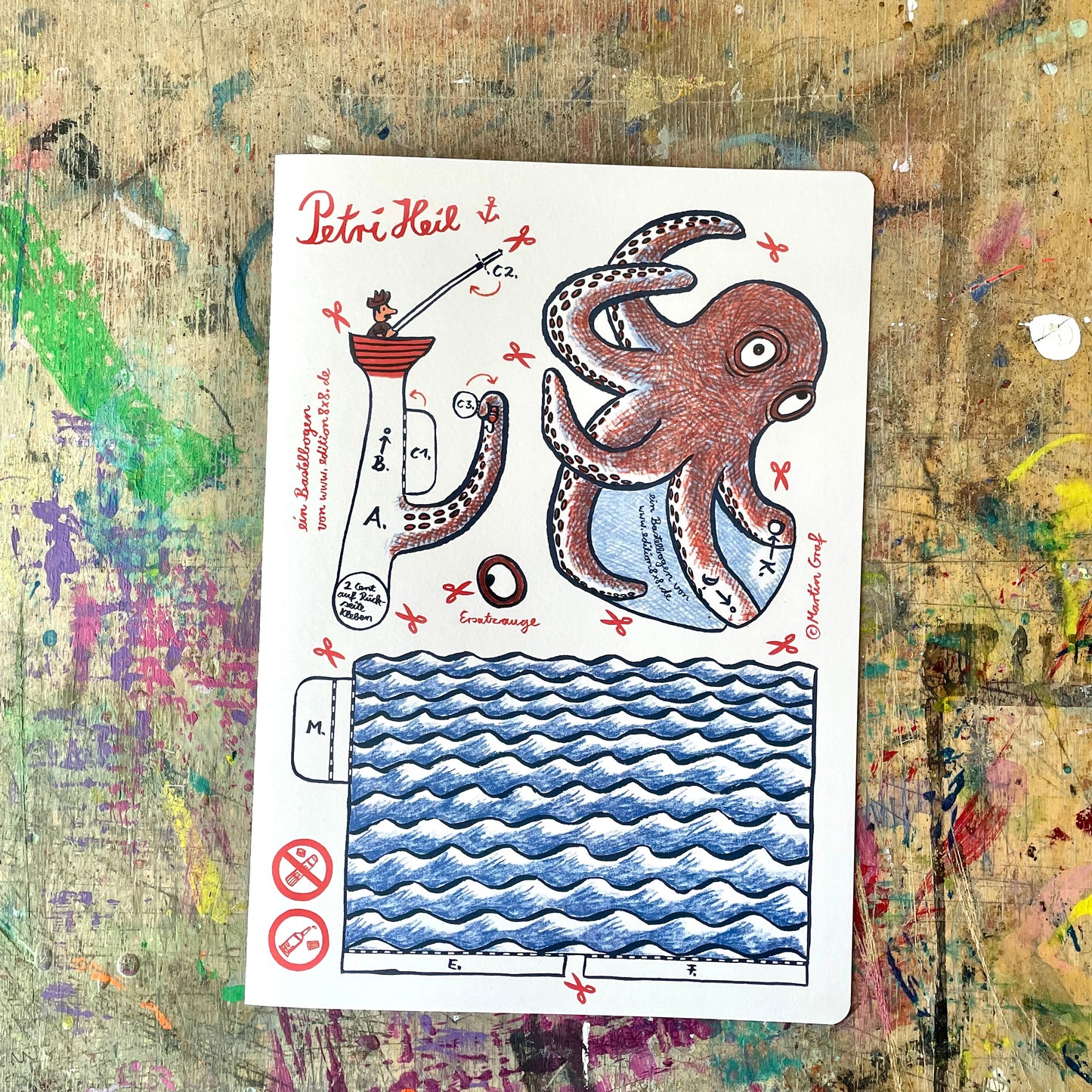 Bastelbogen Edition 8x8 // Petri Heil