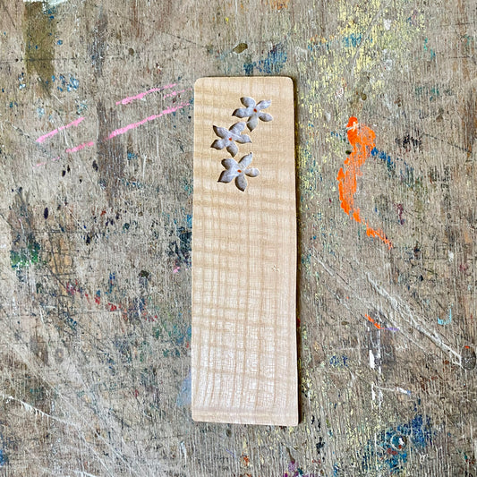 Lesezeichen Holz // Blüten