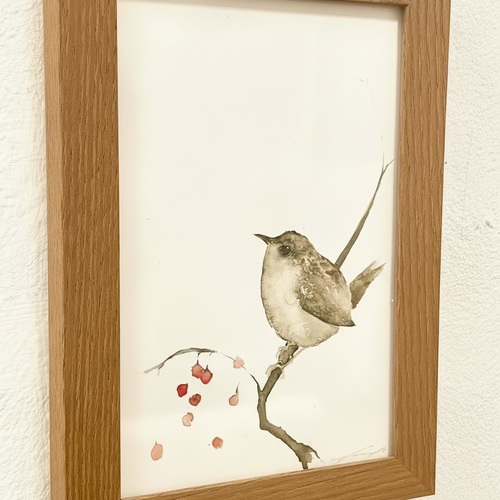 Aquarell Zaunkönige // Catherina Türk