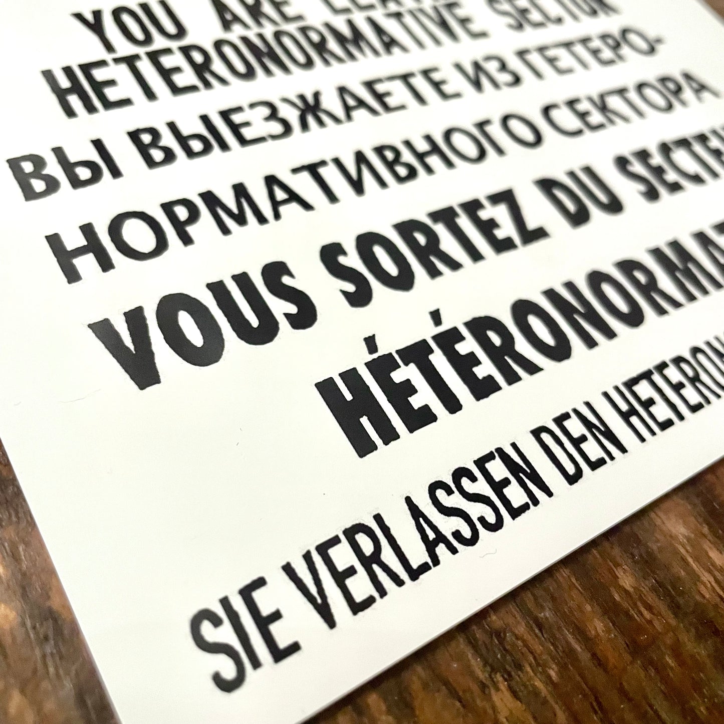Sticker // Heteronormative Sector