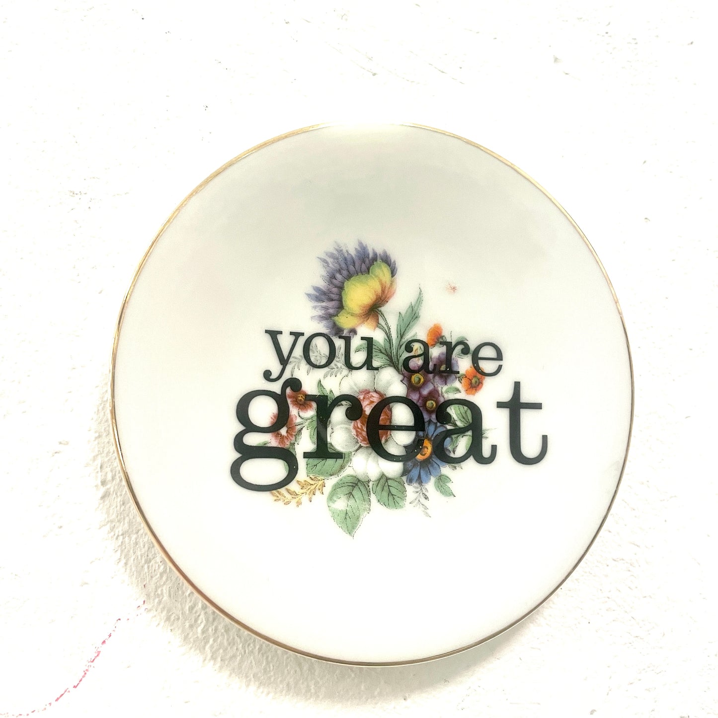 Wandteller „you are great“ – Mini von Herr Fuchs (10 cm)