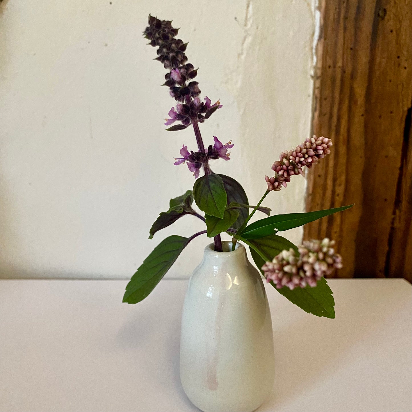 mini Vase // weiß rosa