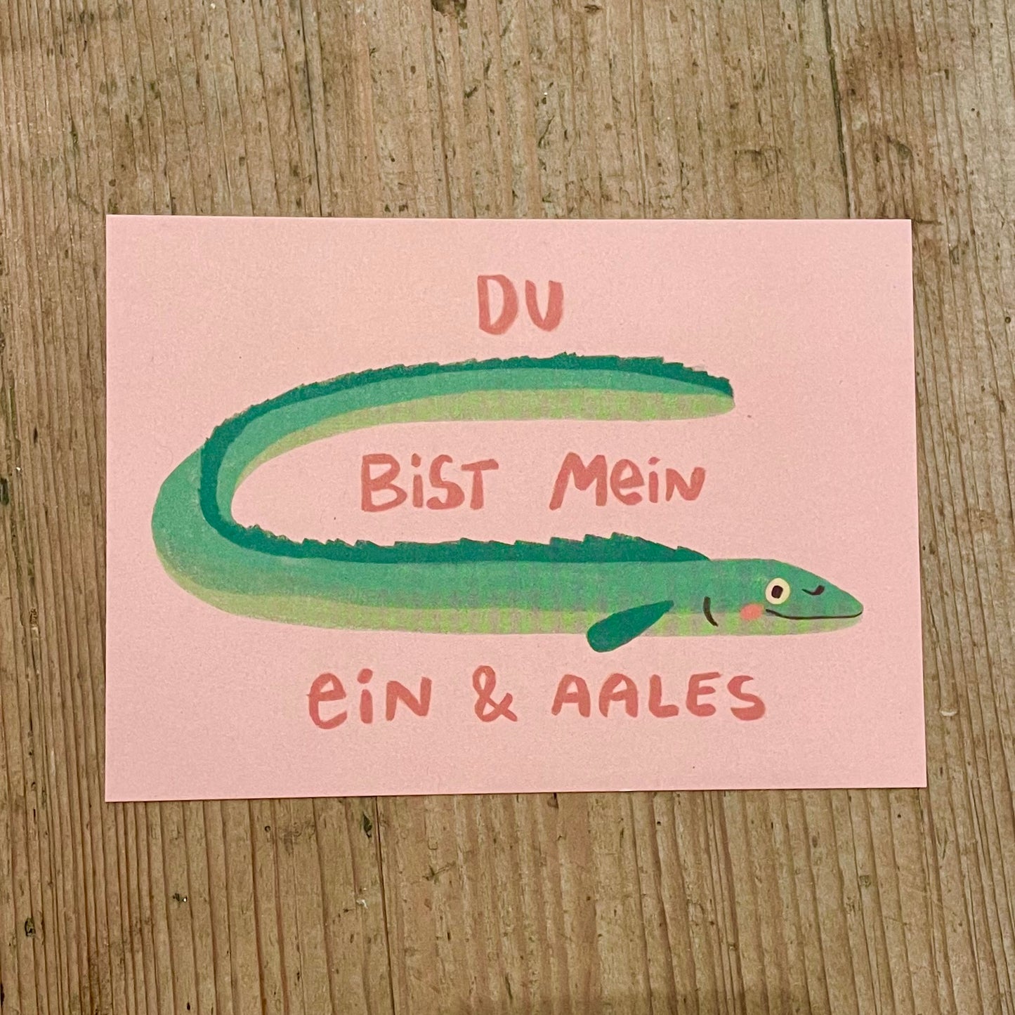 Postkarte Slinga //du bist mein ein und aales