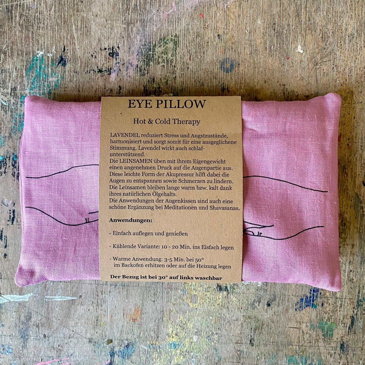 Eye Pillow WILDKUER // schwarz auf gelb