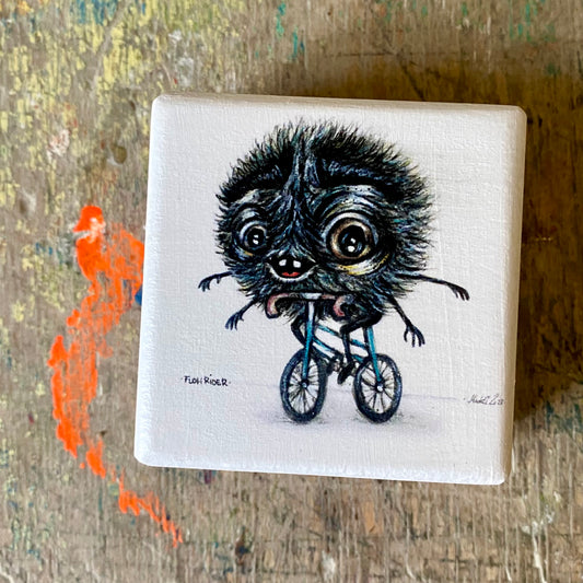 MonStarZ auf Holz "floh Rider“