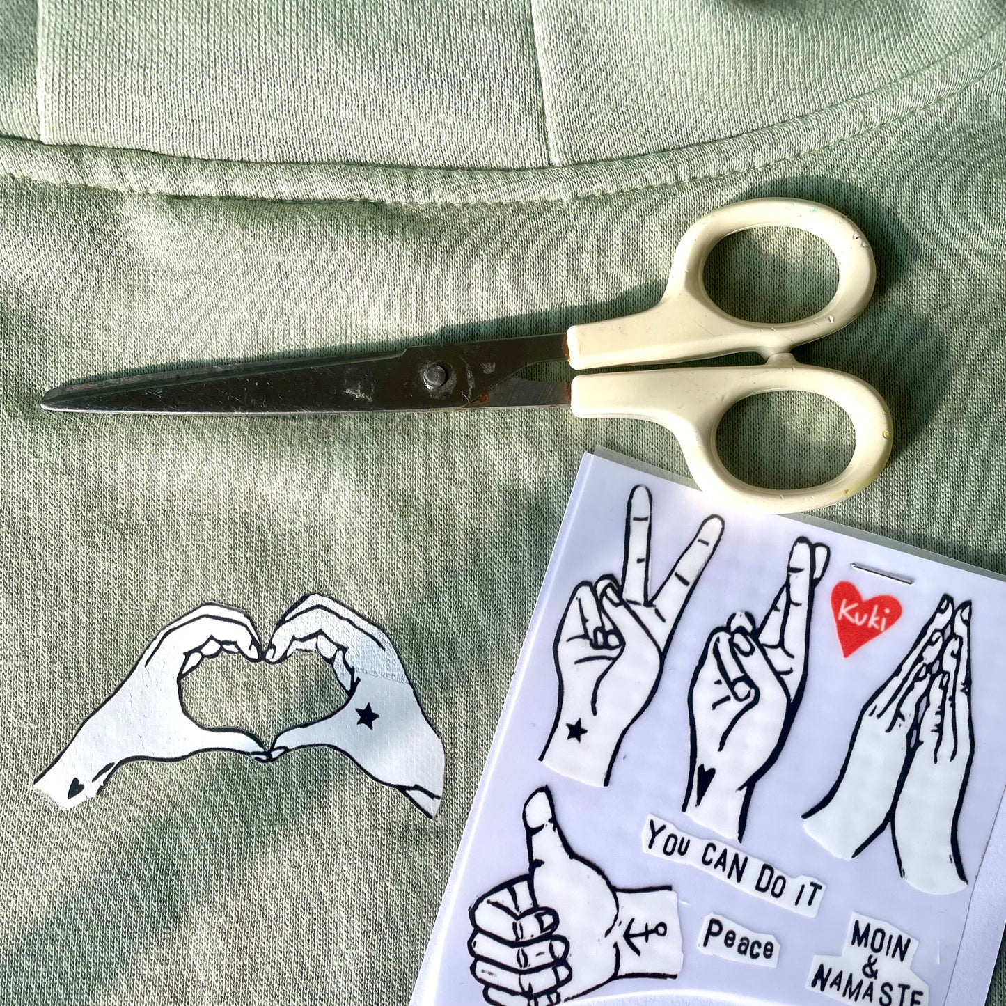 Bügelbilder Hände // Fleckenverstecker / Textil Sticker,