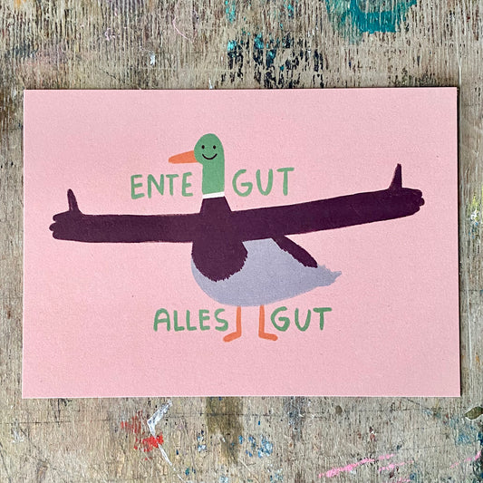 Postkarte Slinga // Ente gut alles gut
