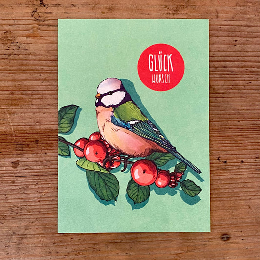Postkarte illi // Glück Wunsch