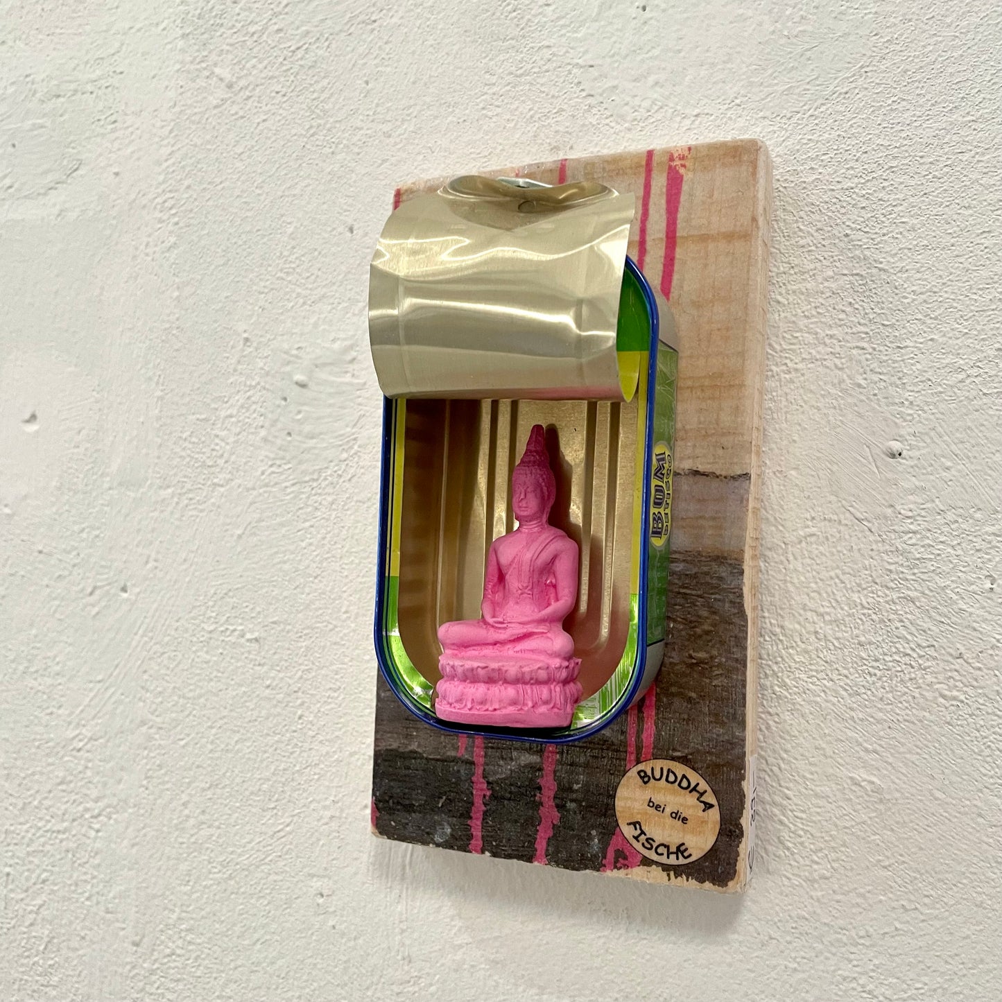 Buddha bei die Fische // pink / // Wandobjekt