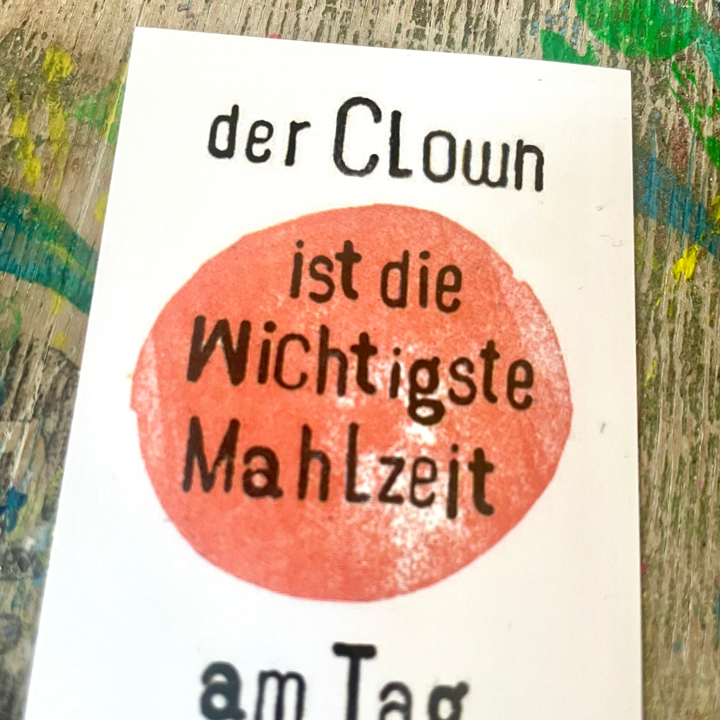 kuki Sticker // der Clown ist die wichtigste Mahlzeit am Tag, NEU