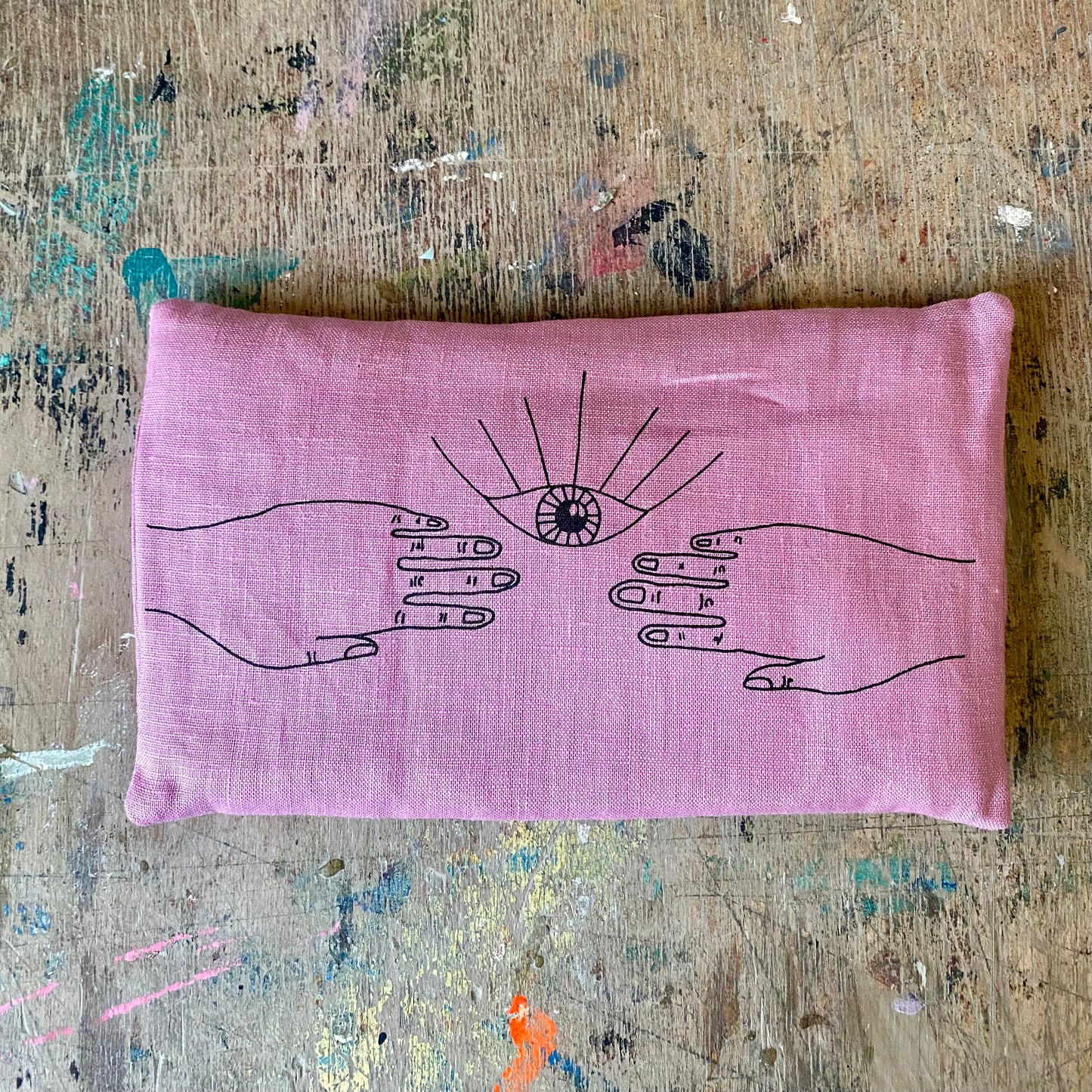 Eye Pillow WILDKUER // schwarz auf gelb