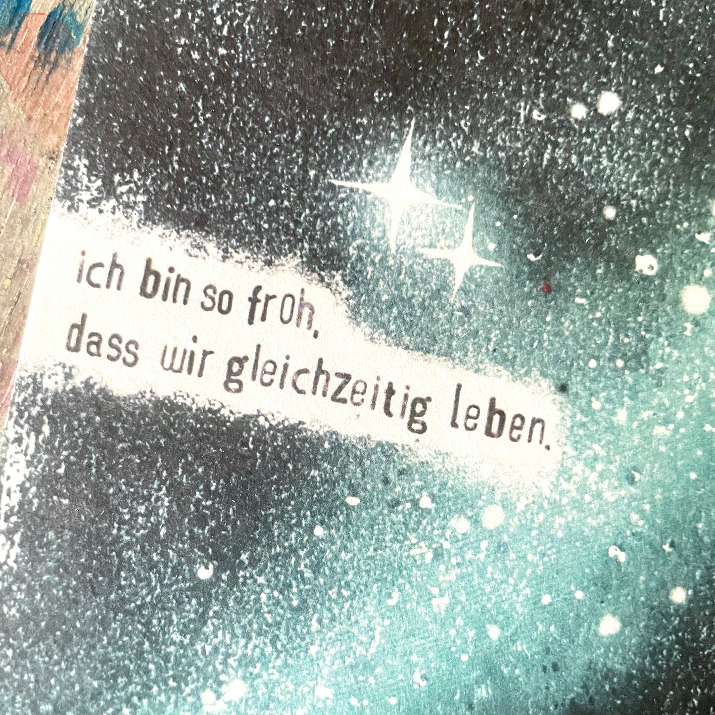 kuki Postkarte // ich bin so froh , dass wir gleichzeitig leben„