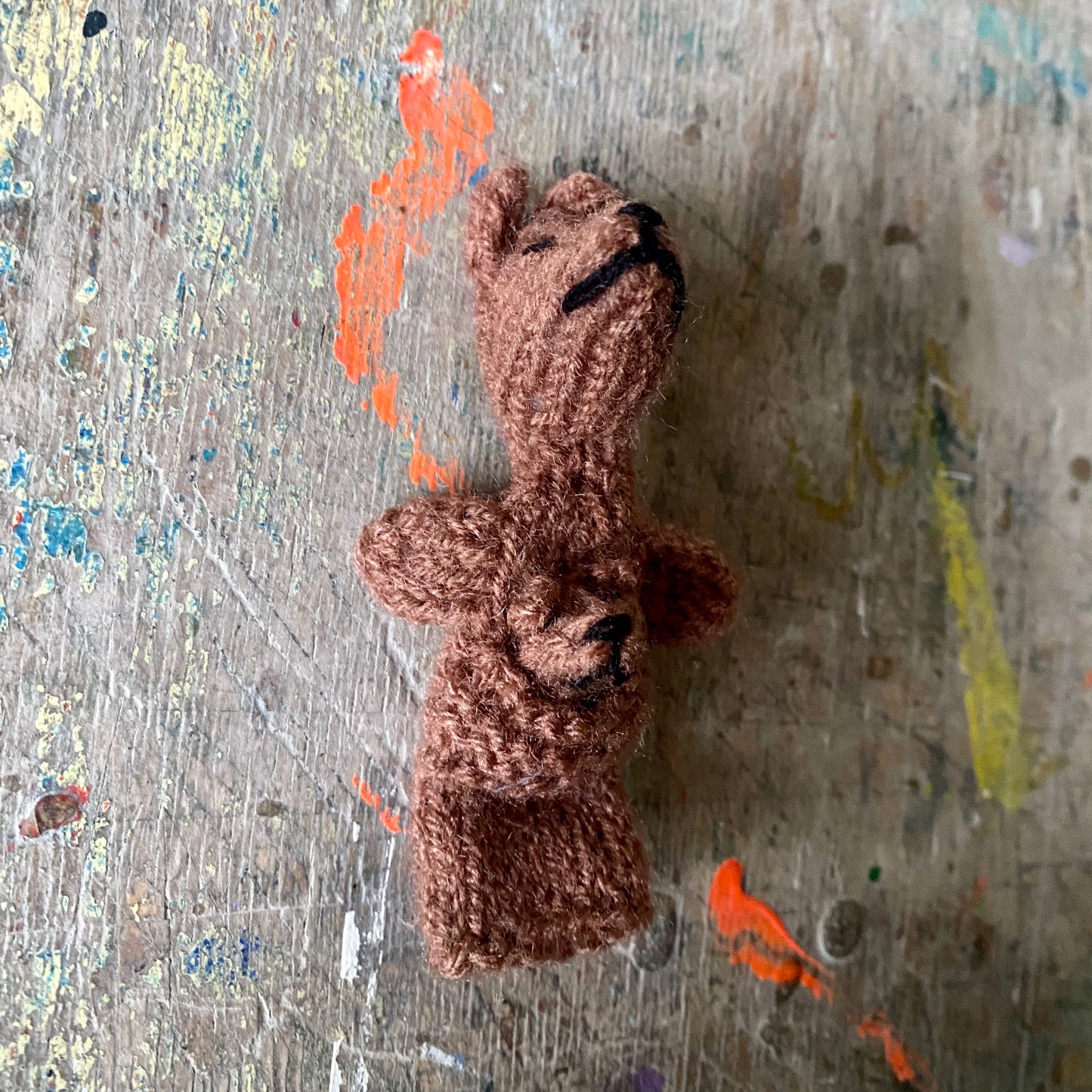 Fingerpuppe // Känguru mit Baby
