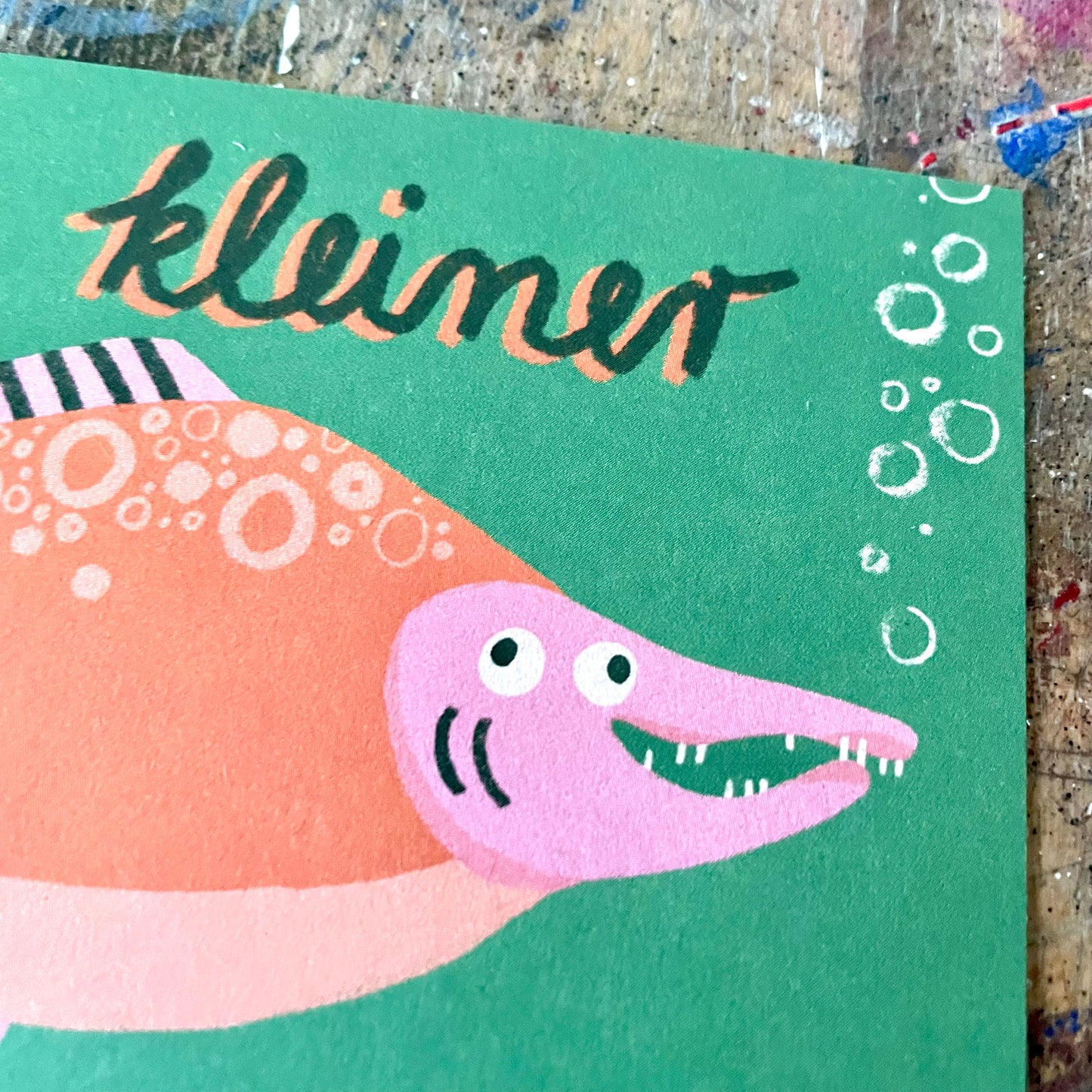 Postkarte Slinga //na du kleiner Frechlachs