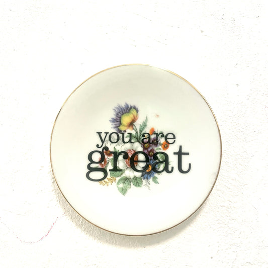 Wandteller „you are great“ – Mini von Herr Fuchs (10 cm)
