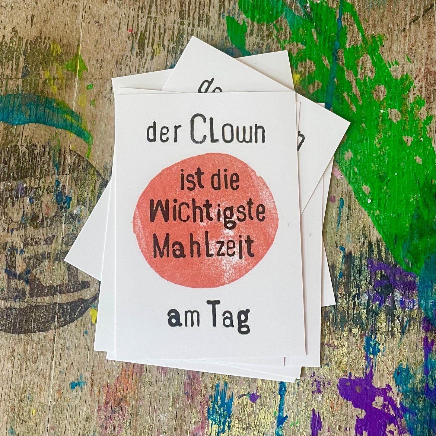 kuki Sticker // der Clown ist die wichtigste Mahlzeit am Tag, NEU