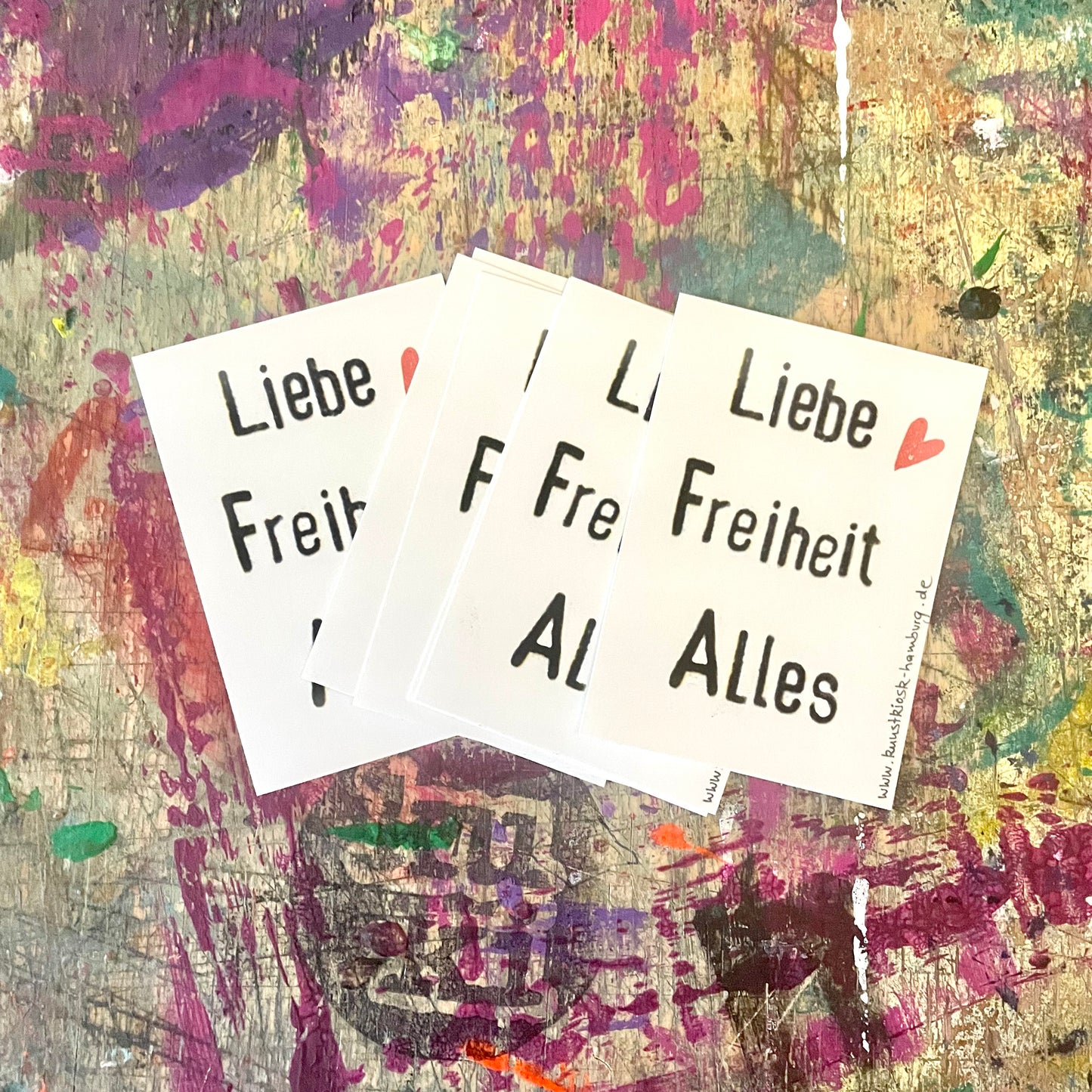 kuki Sticker „Freiheit, Liebe, alles“