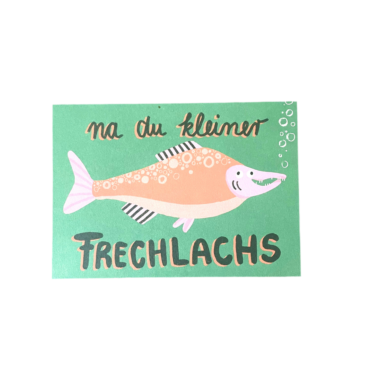 Postkarte Slinga //na du kleiner Frechlachs