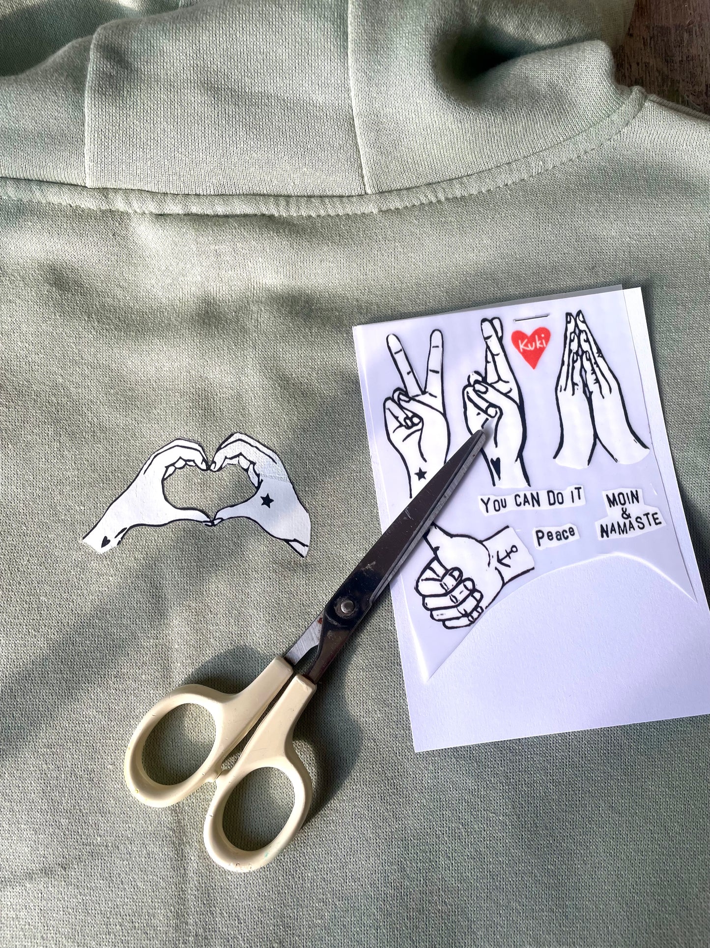 Bügelbilder Hände // Fleckenverstecker / Textil Sticker,
