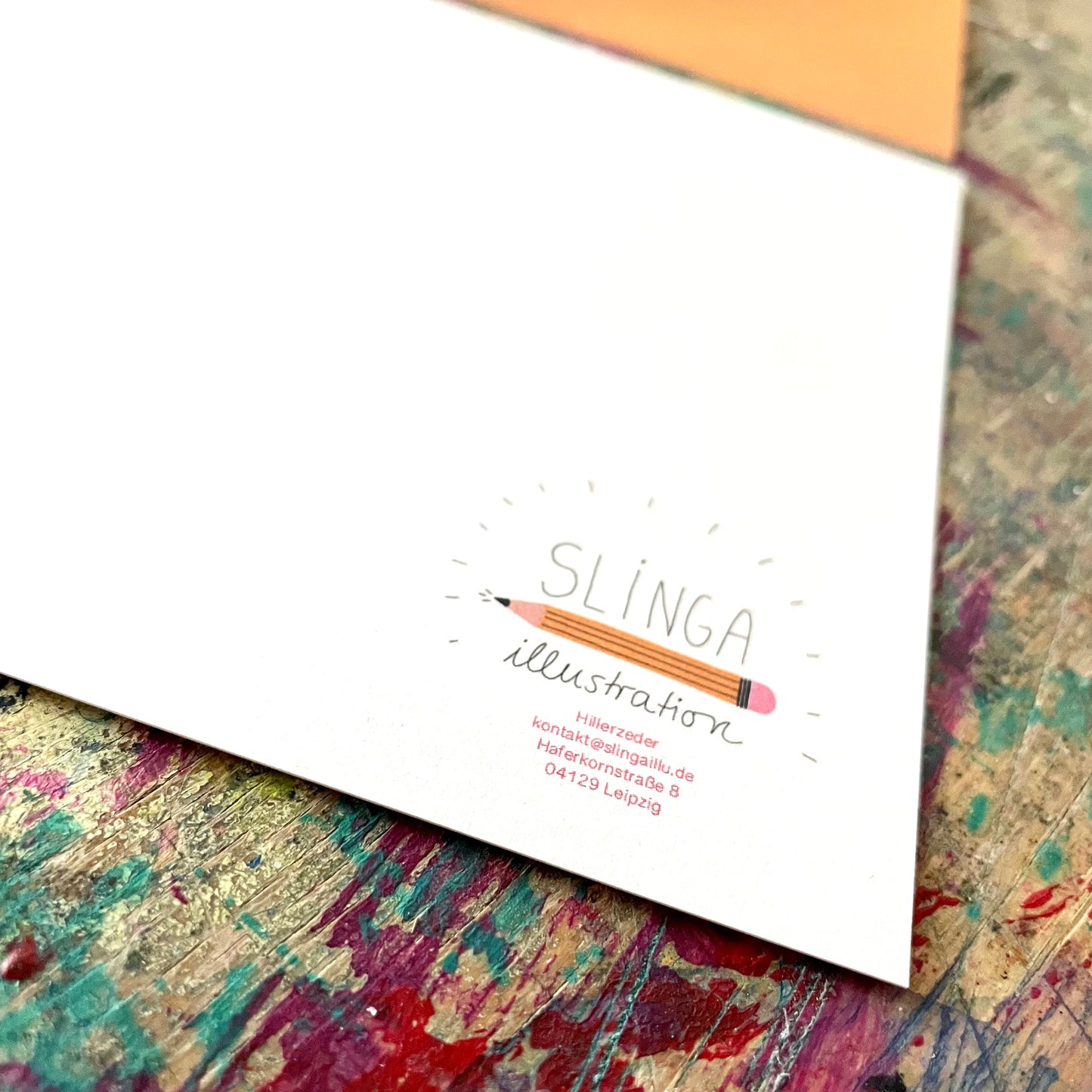 Postkarte Slinga //ich hab dich walsinnig gern