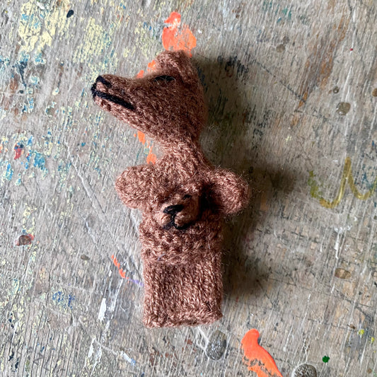 Fingerpuppe // Känguru mit Baby