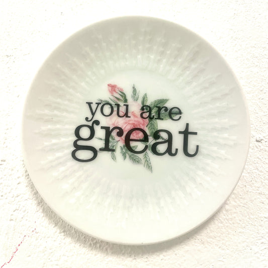 Wandteller „you are great“ 2– Mini von Herr Fuchs (10 cm)
