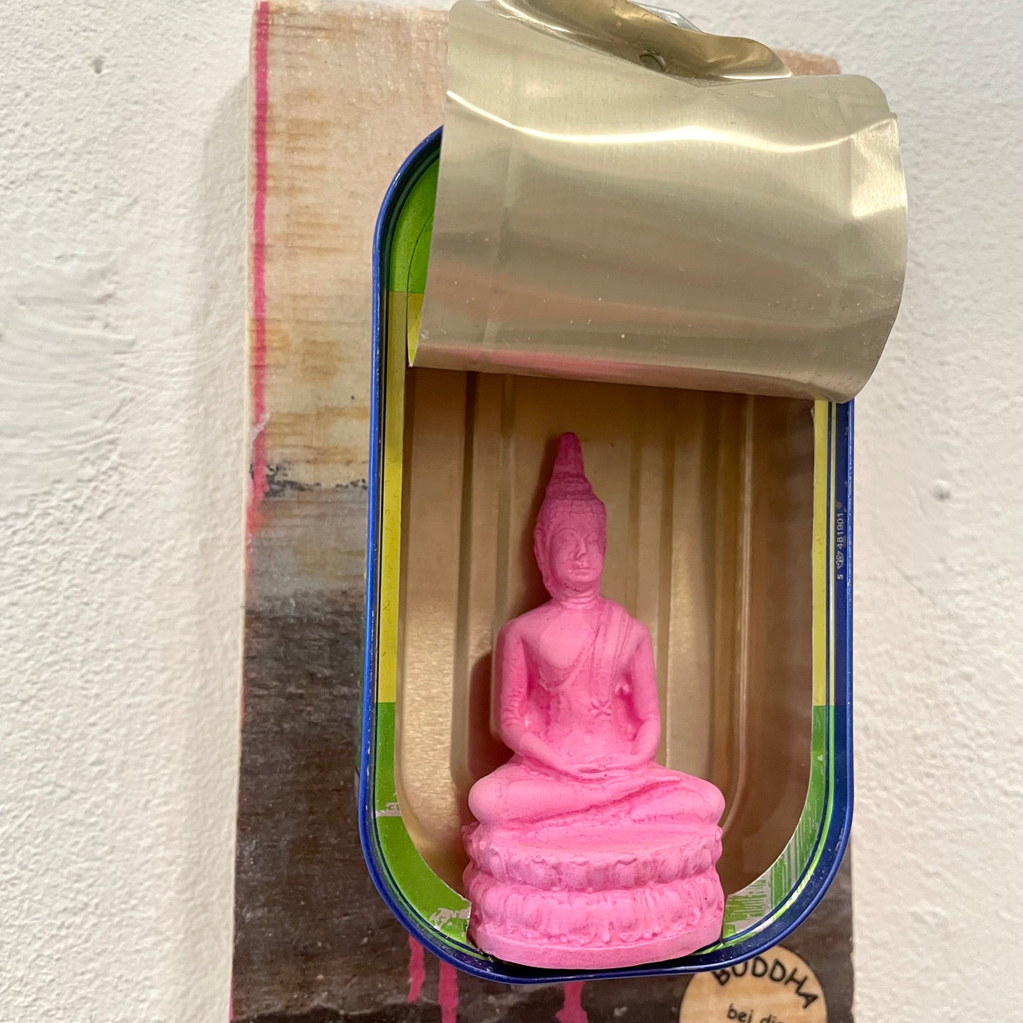 Buddha bei die Fische // pink / // Wandobjekt