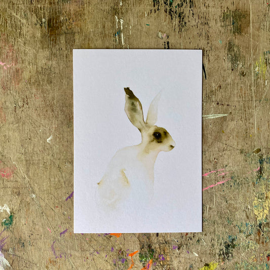 Hasen Aquarell Postkarte// Catherina Türk