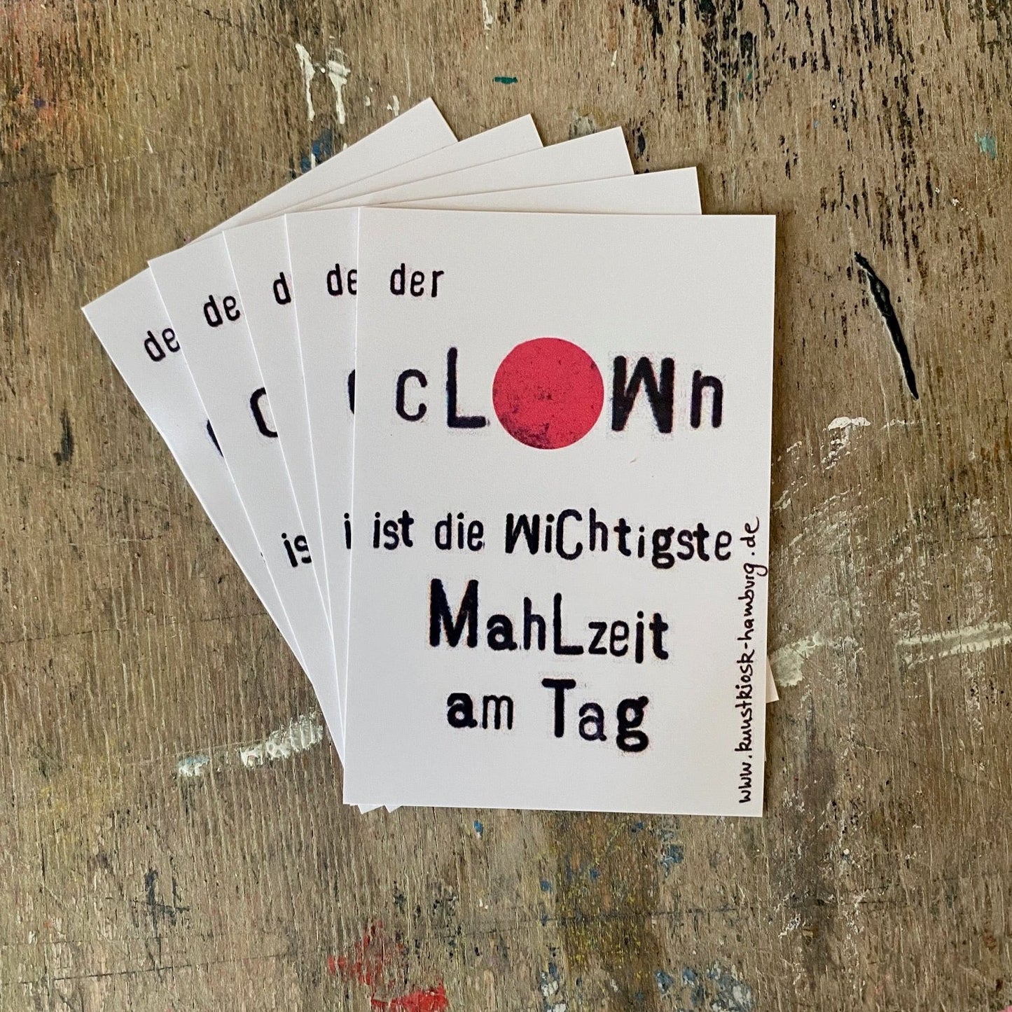 kuki Sticker // der Clown ist die wichtigste Mahlzeit am Tag