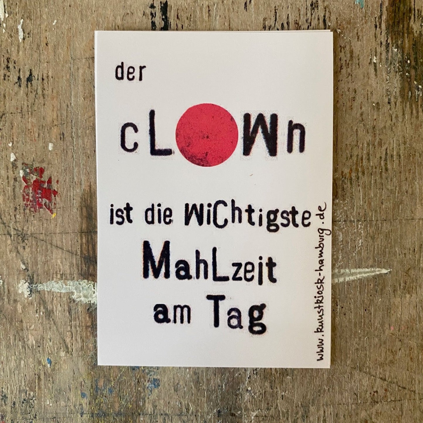 kuki Sticker // der Clown ist die wichtigste Mahlzeit am Tag