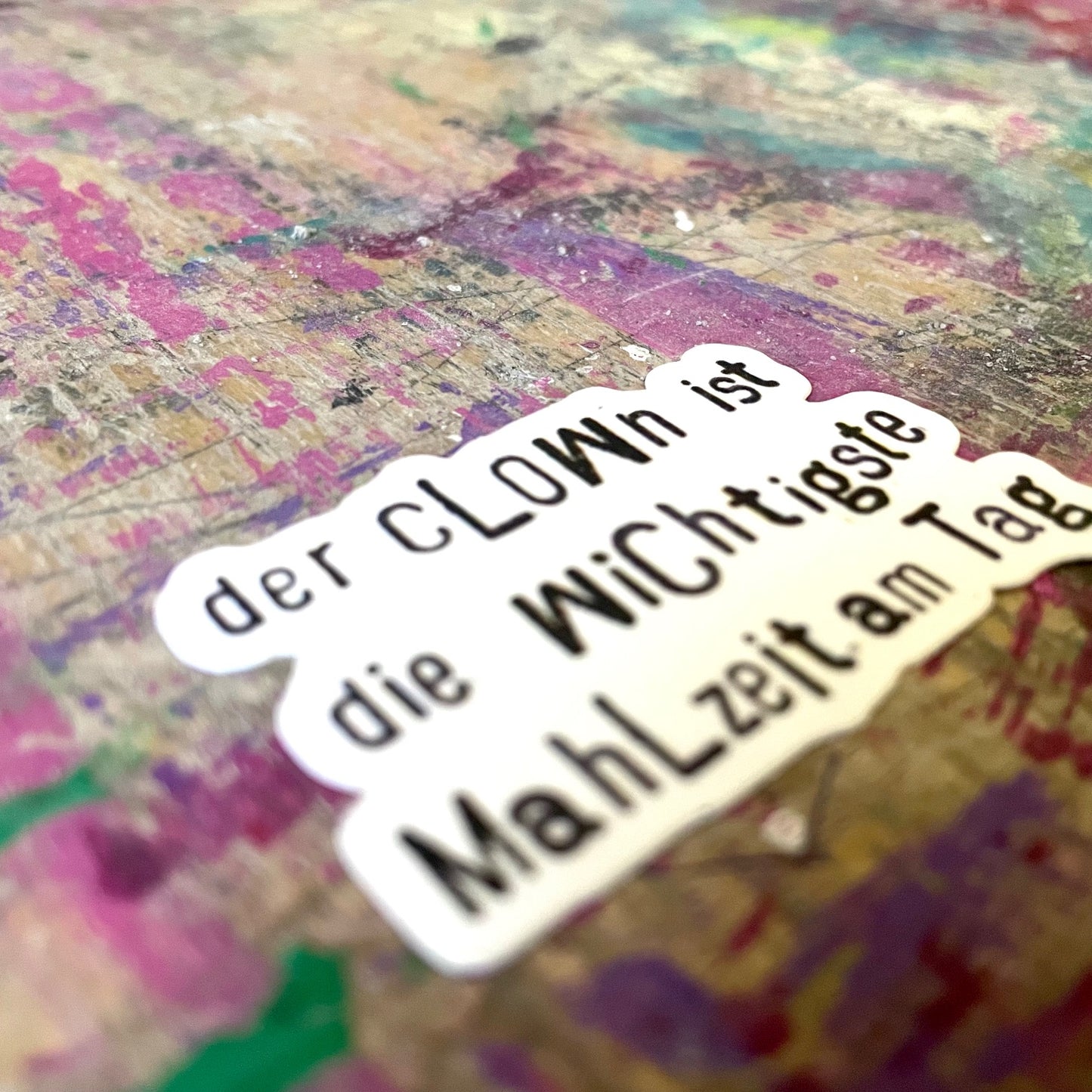 Sticker //Clown zum Frühstück