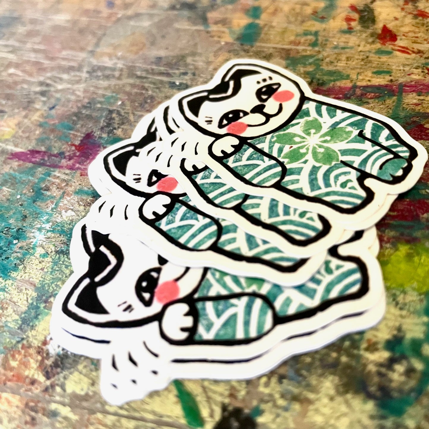 Sticker // Glückskatze