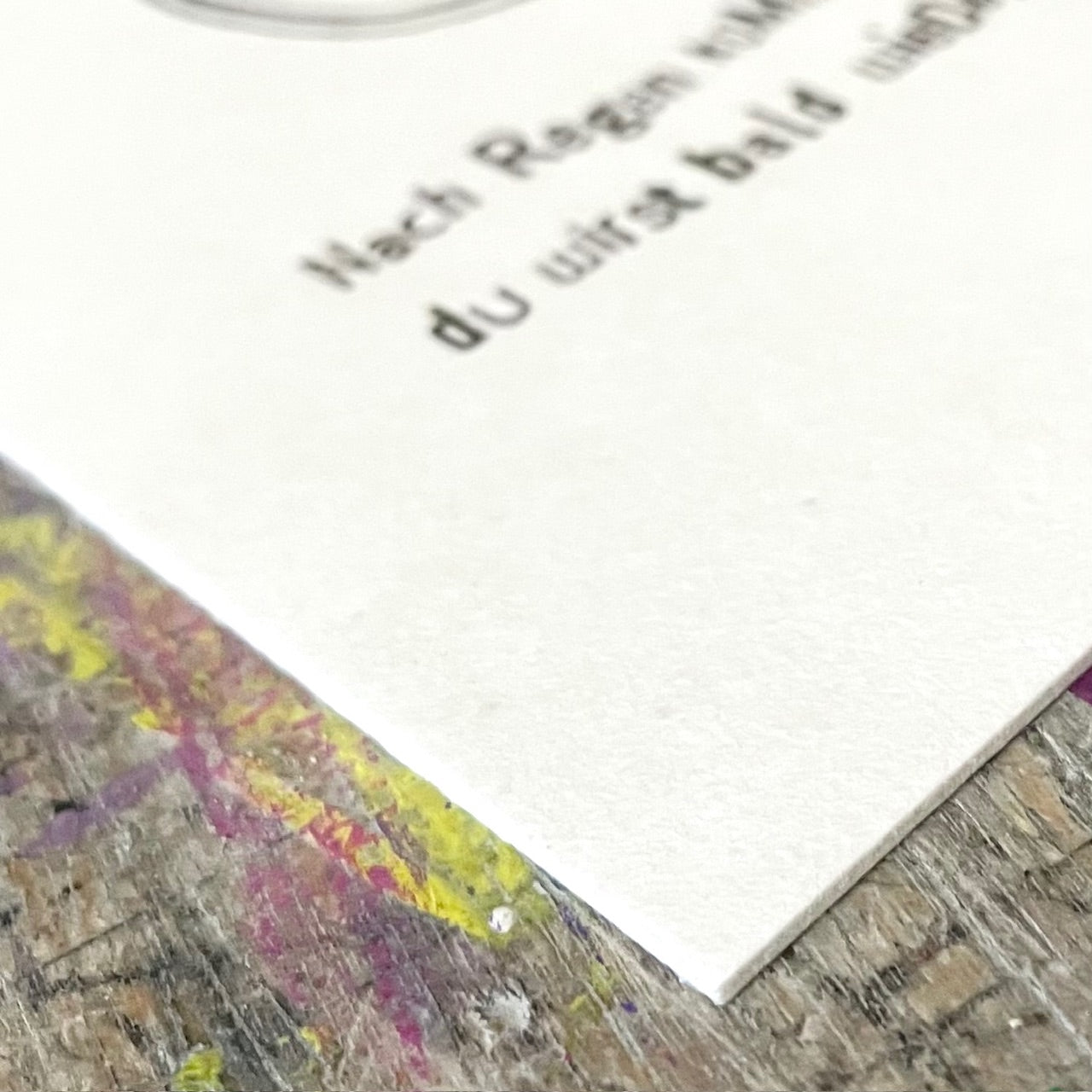 kuki Postkarte // "nach Regen kommt Sonnenschein... "