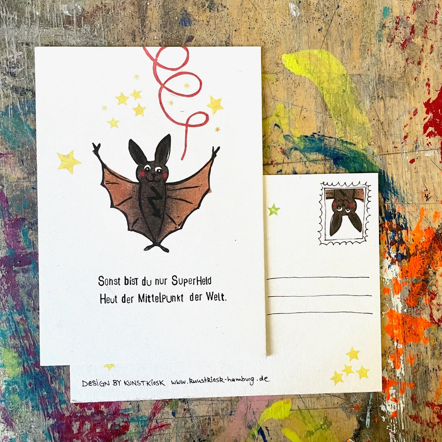 kuki Postkarte // "superheldInnen postkarte"