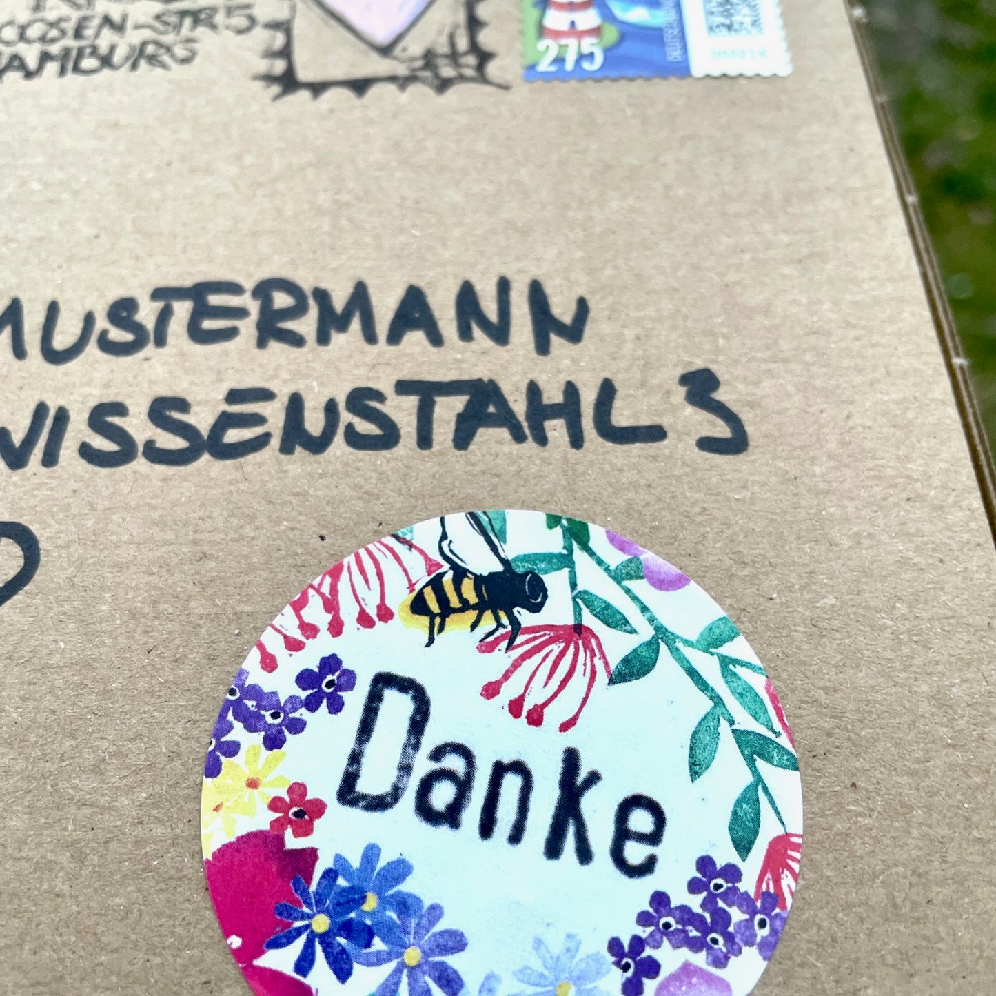 Aufkleber //"Danke"
