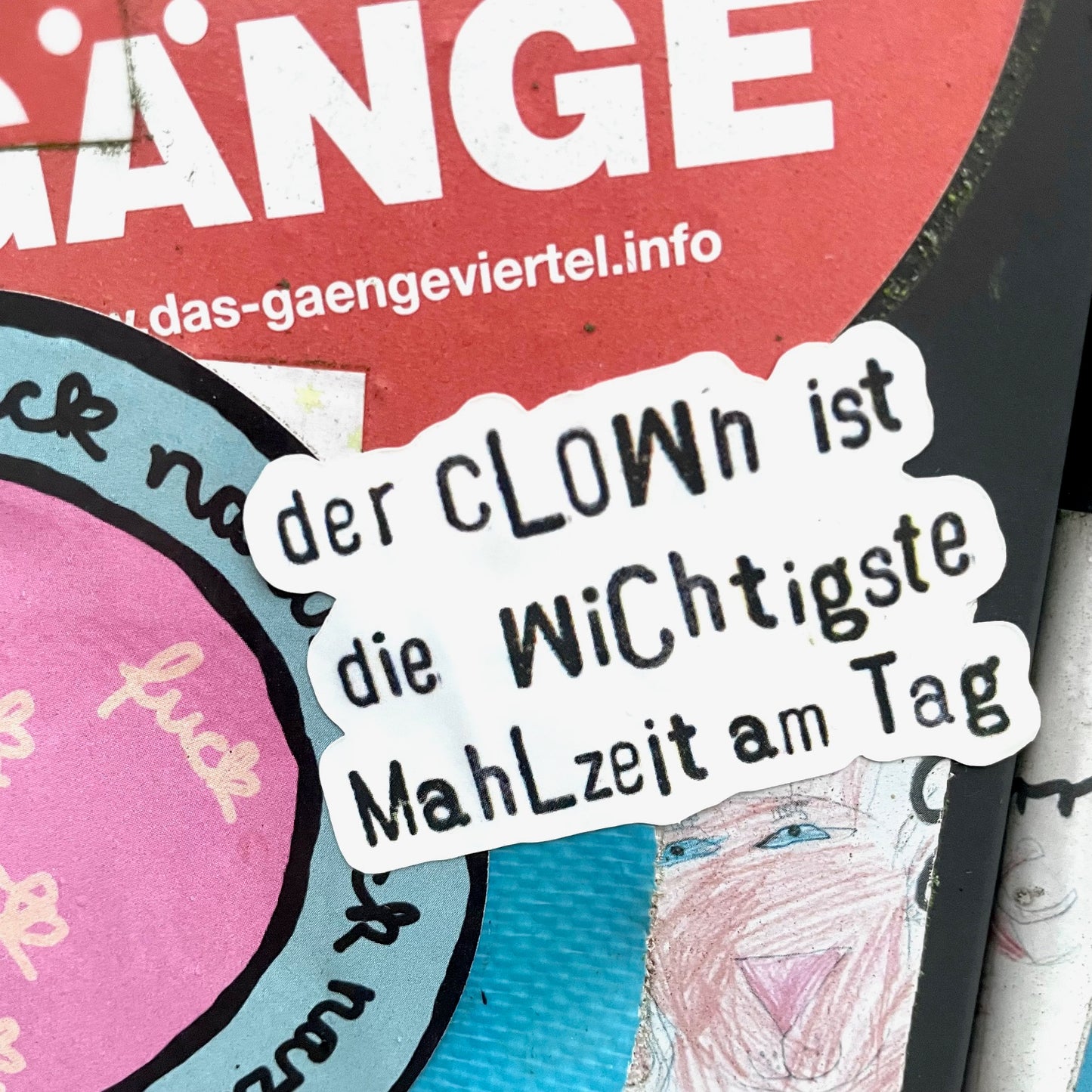 Sticker //Clown zum Frühstück