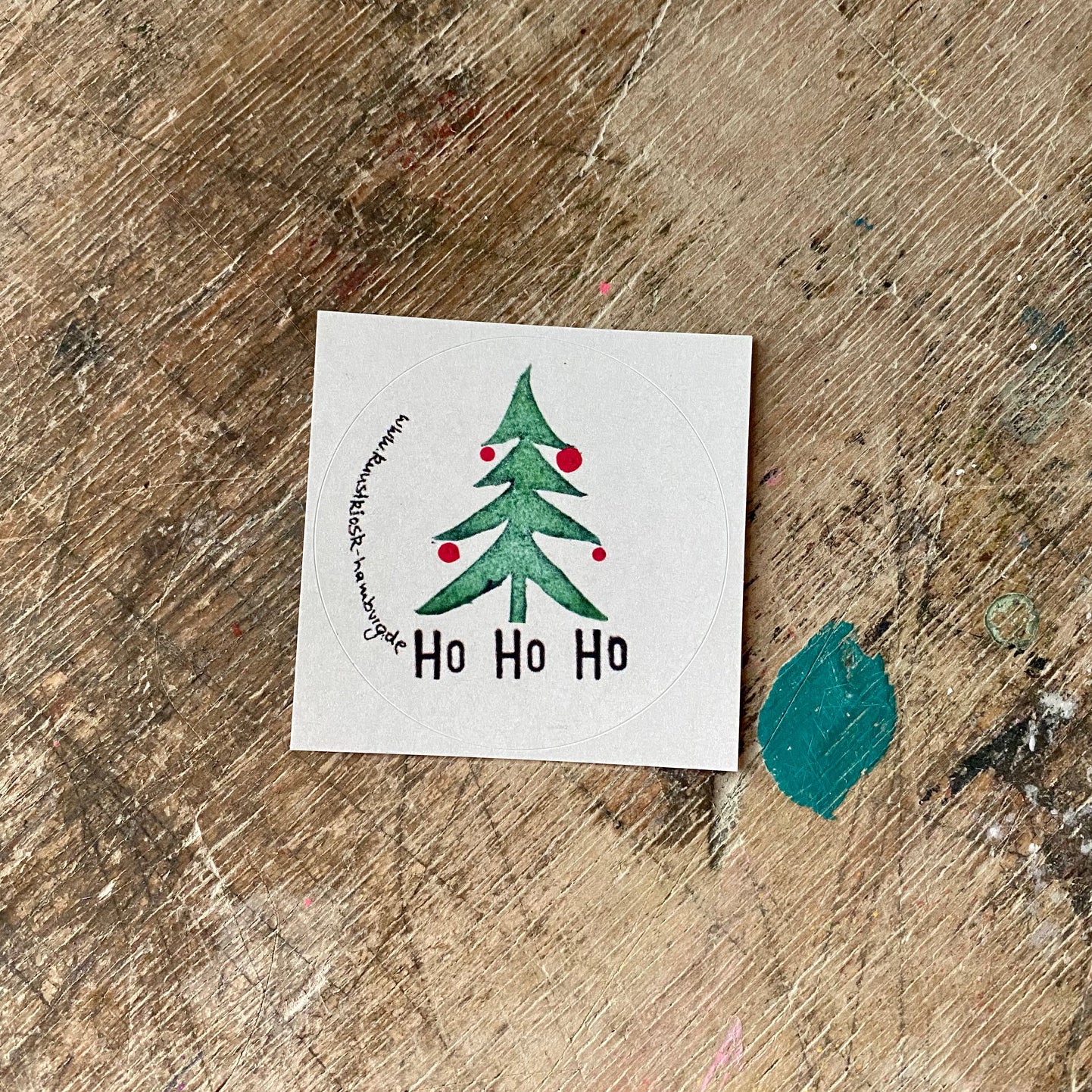Weihnachts Geschenk Aufkleber // „Ho Ho Ho Tanne“