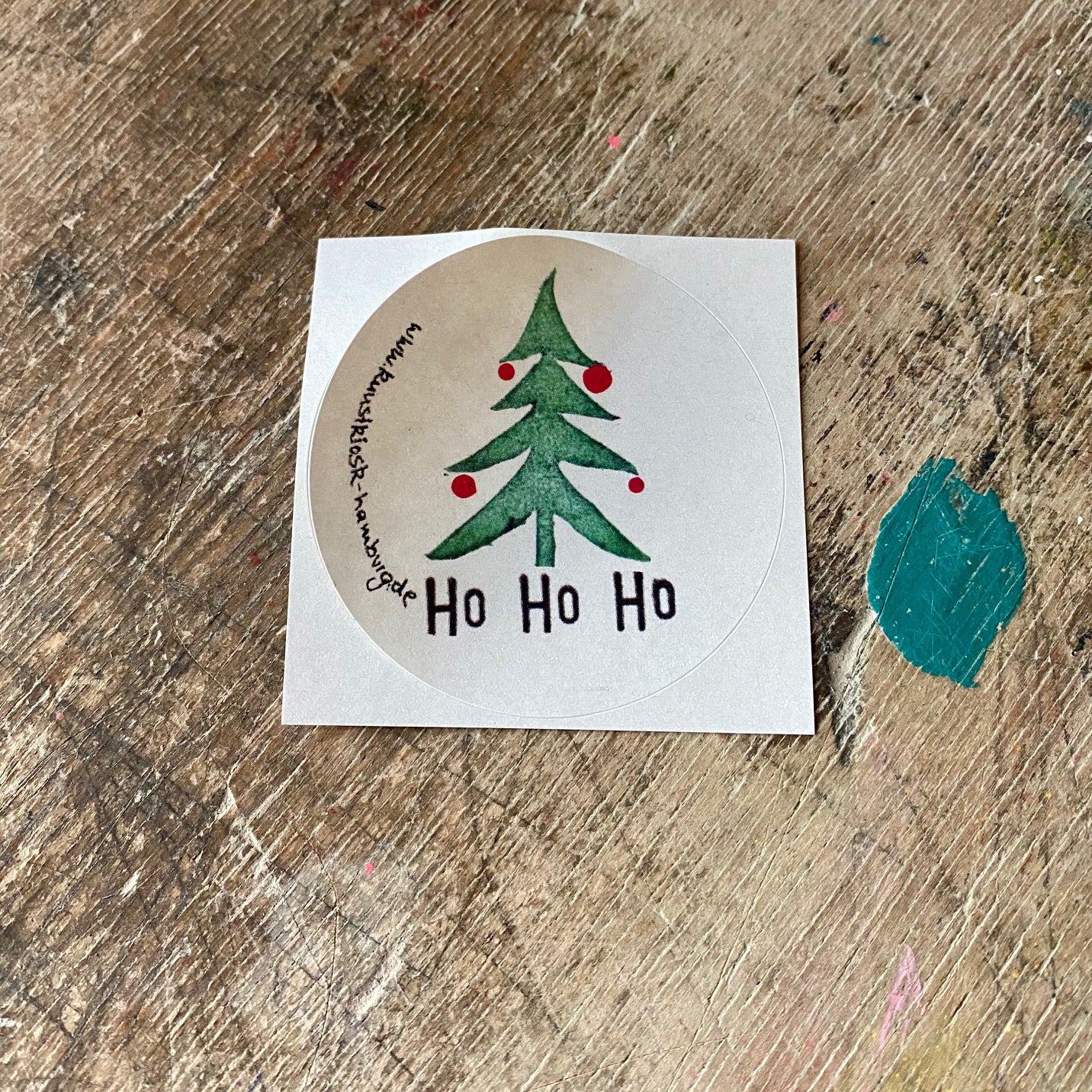 Weihnachts Geschenk Aufkleber // „Ho Ho Ho Tanne“
