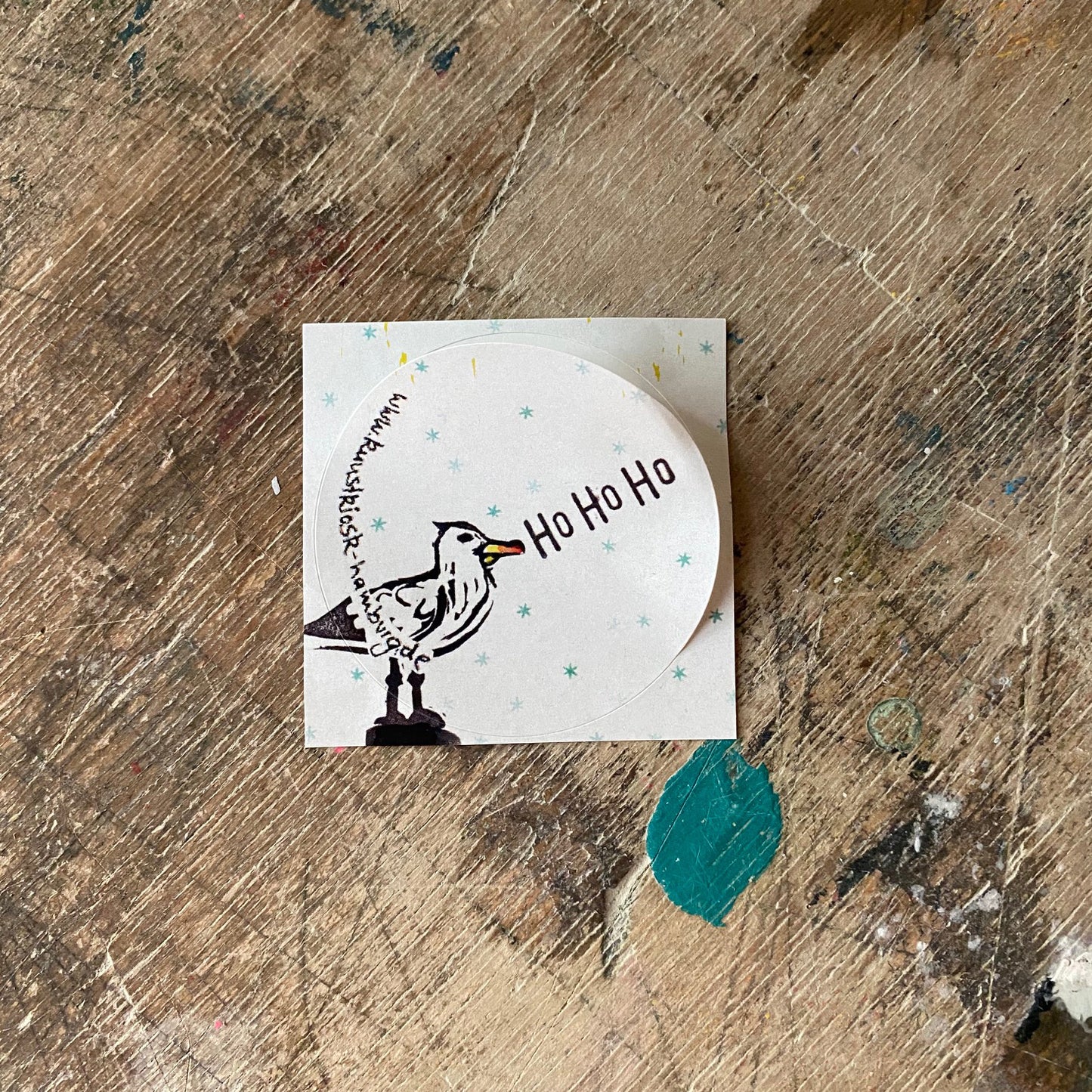 Weihnachts Geschenk Aufkleber // „Ho Ho Ho Möwe“