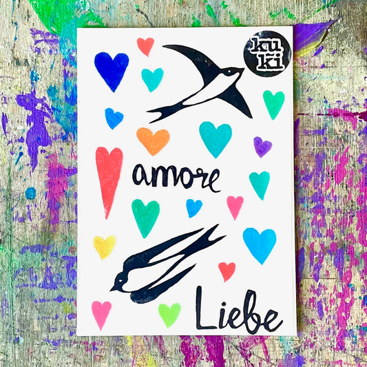 Bügelbilder Liebe // Fleckenverstecker