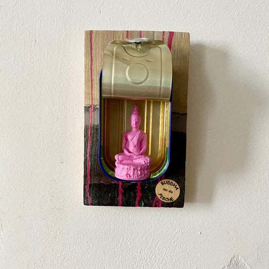 Buddha bei die Fische // pink// Wandobjekt