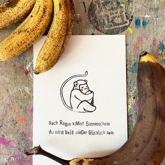 kuki Postkarte "nach Regen kommt Sonnenschein... "