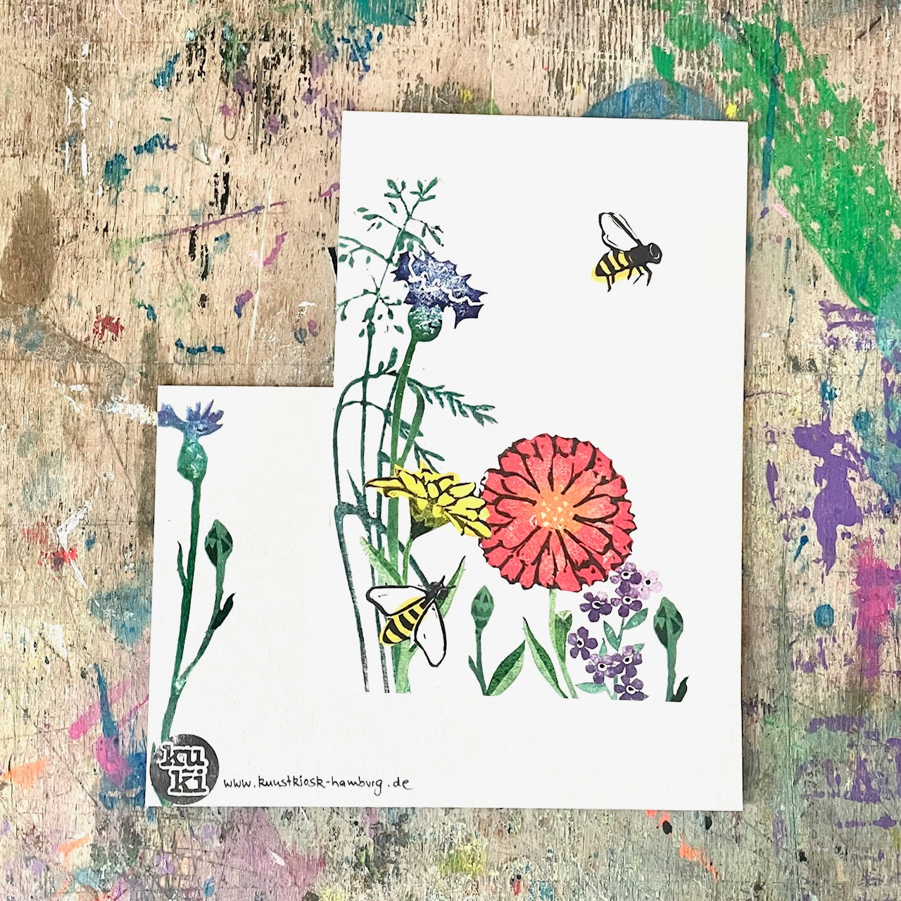 kuki Postkarte // Sommerwiese