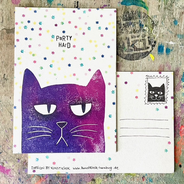 kuki Postkarte // "Party Hard"