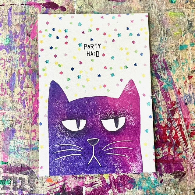 kuki Postkarte // "Party Hard"