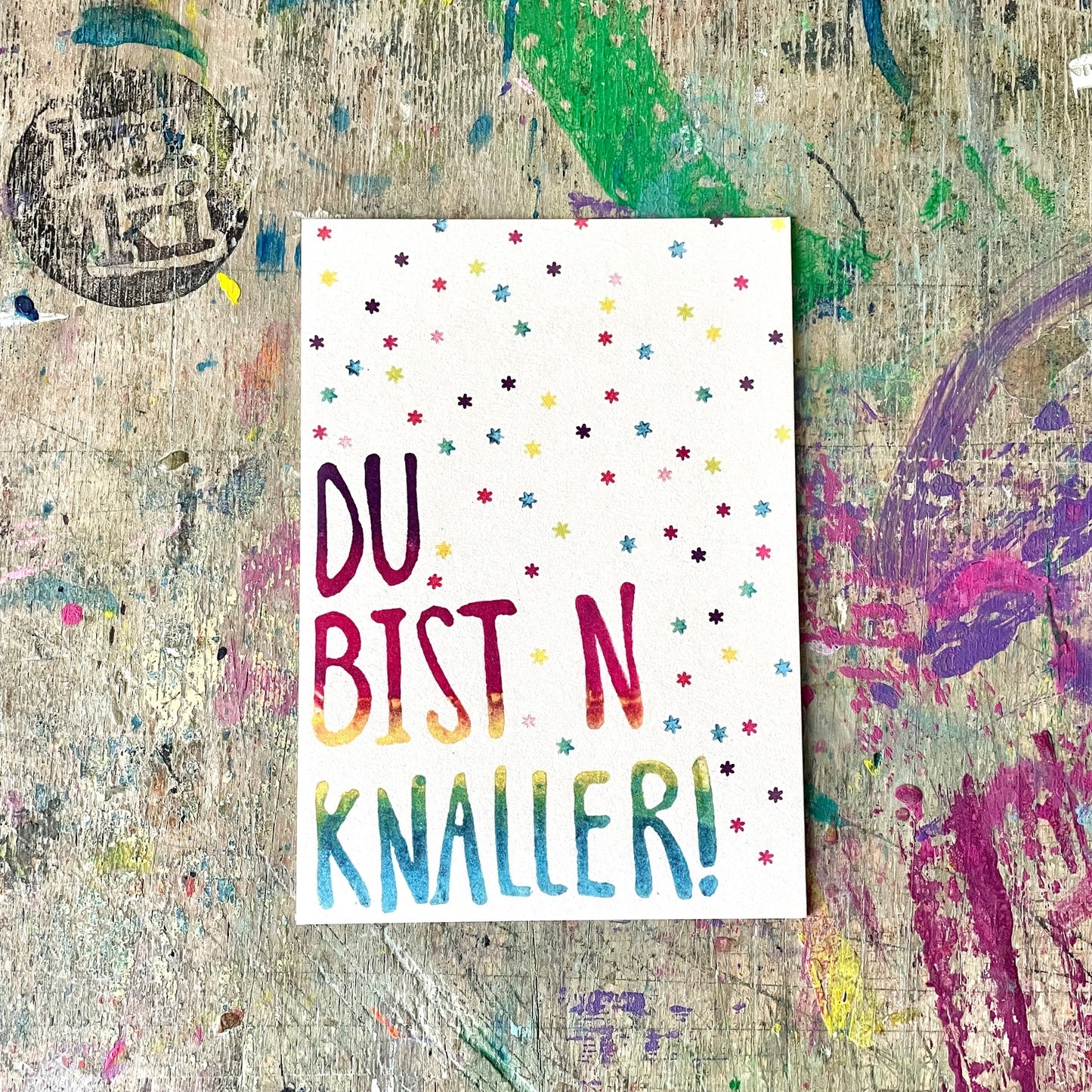 kuki Postkarte // "DU BIST N KNALLER"