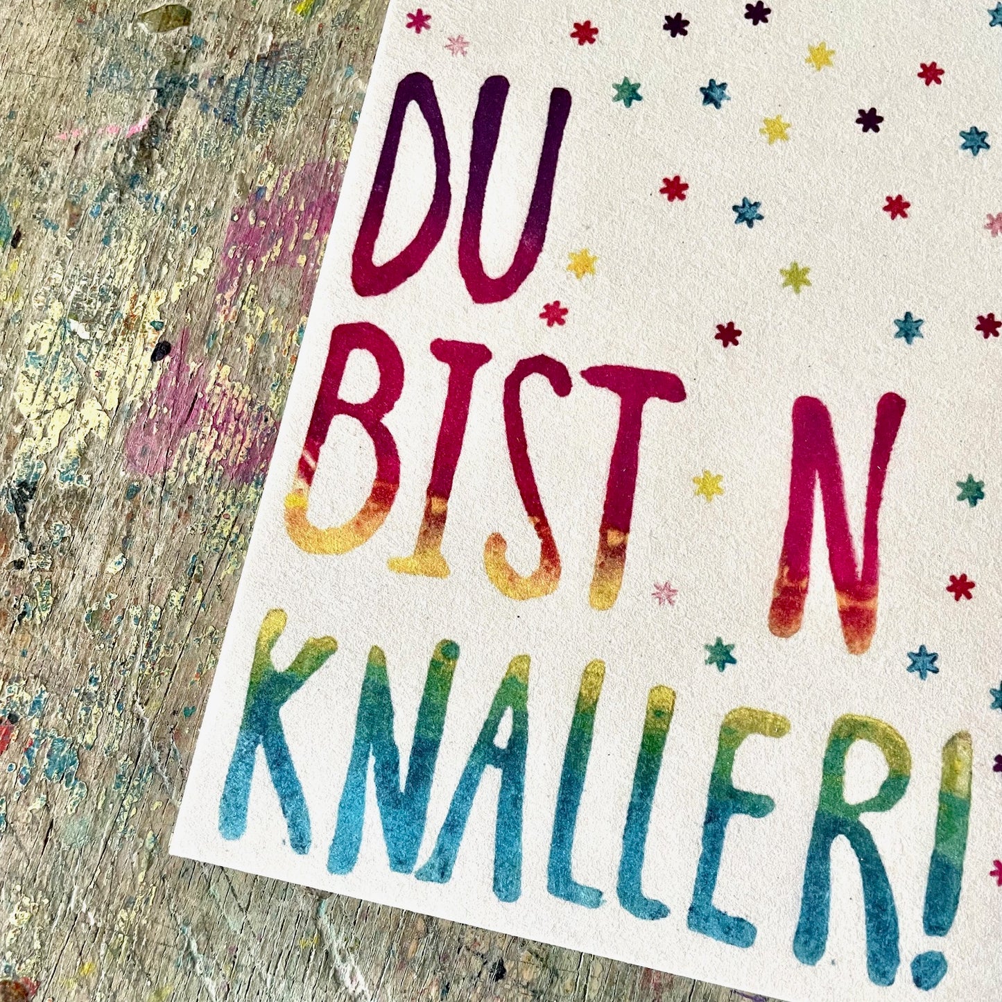 kuki Postkarte // "DU BIST N KNALLER"