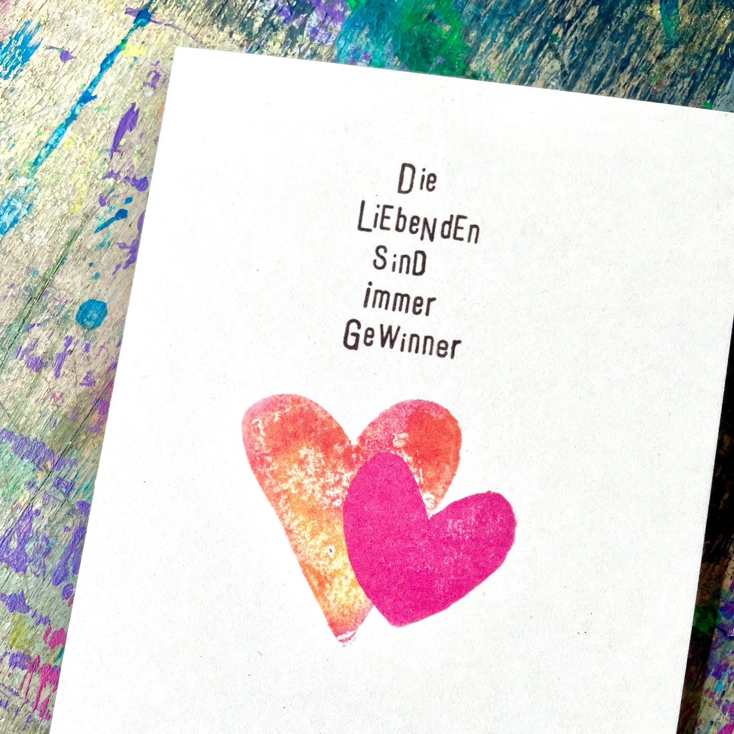 kuki Klappkarte "Die Liebenden sind immer Gewinner"