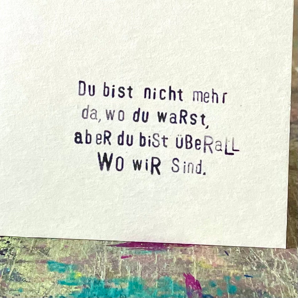 Schwalben Trauerkarte Klappkarte